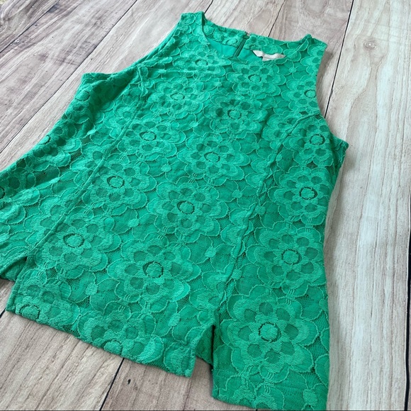 Banana Republic BR Green Lace Top - Picture 2 of 5